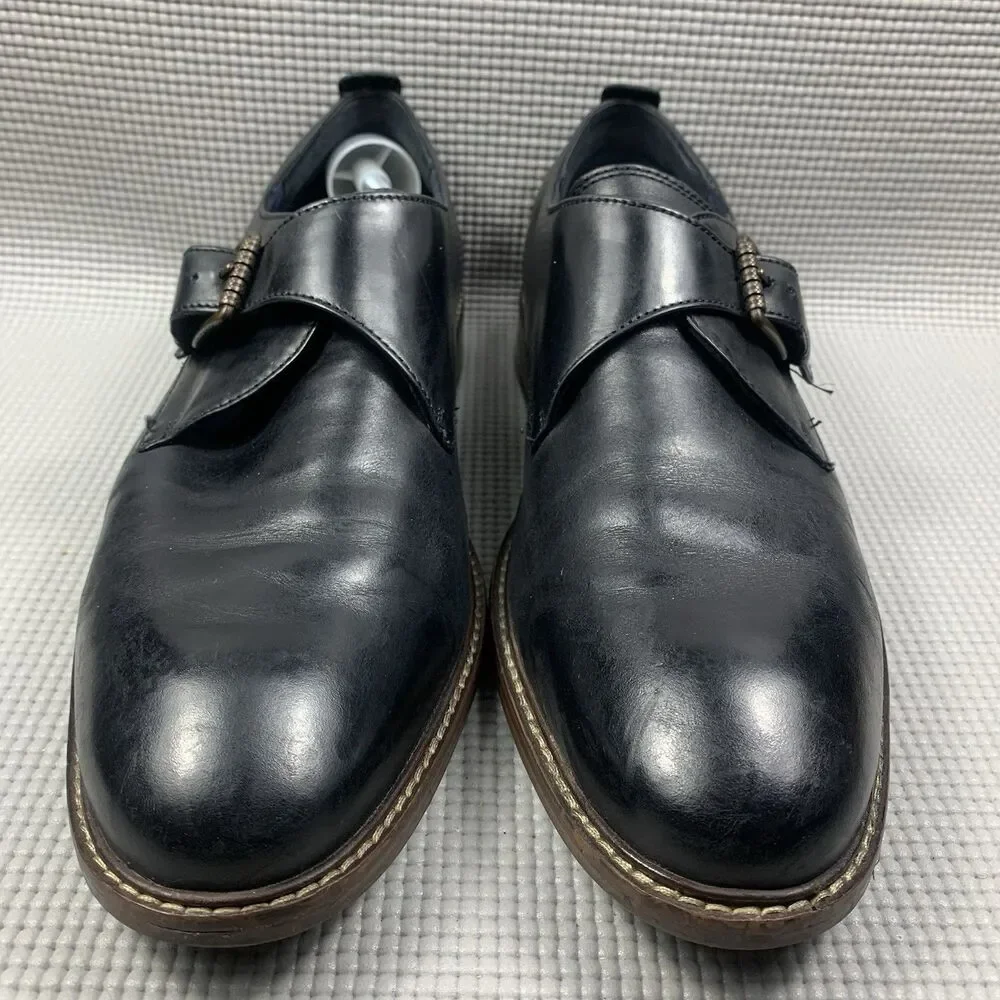 Cole Haan Black Oxfords Kennedy Grand Single Monk Strap C26115 Men's 11.5 M